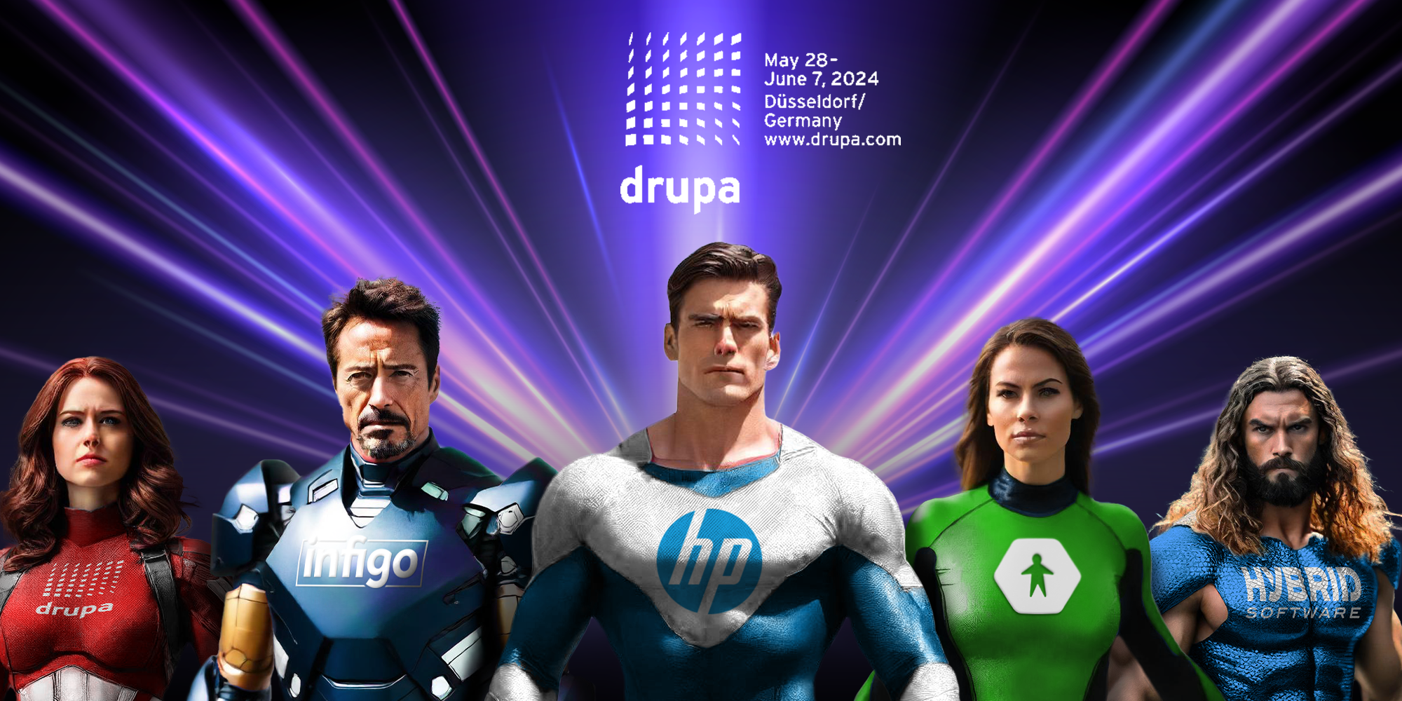 Infigo & HP demonstrate the power of AI in automated workflows at drupa Düsseldorf, held between 28th May - 7th June, from the Messe Düsseldorf, Germany.