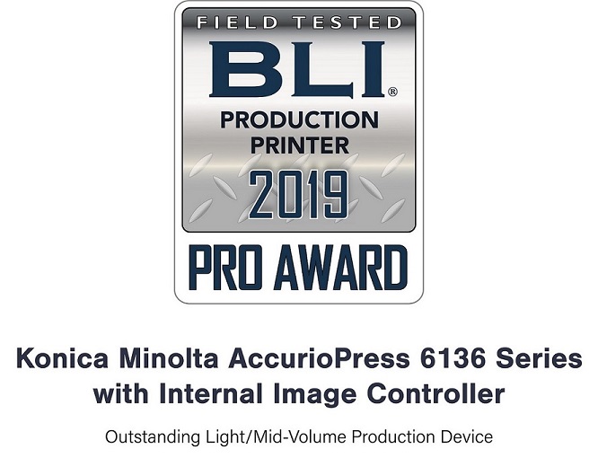 Konica Minolta receives Two BLI PRO Awards for 2019