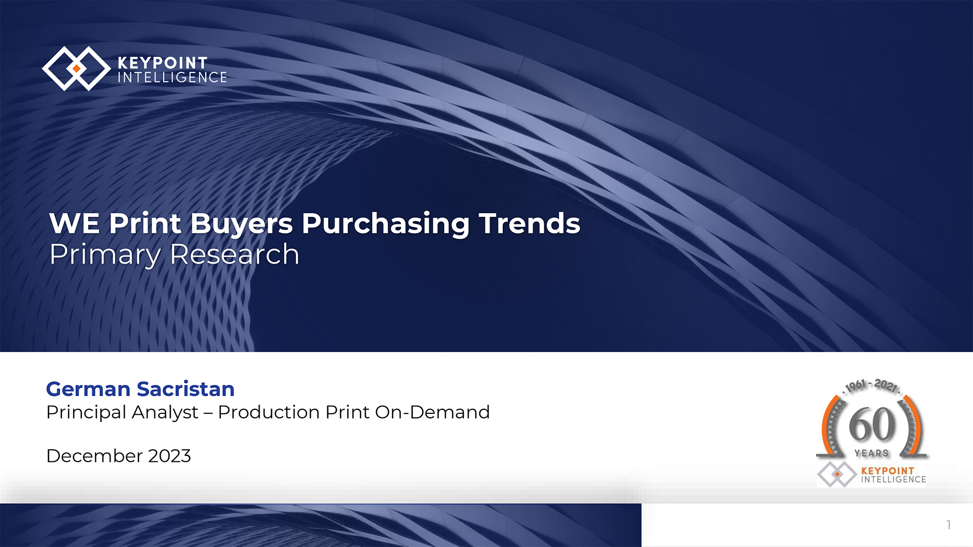 Print Buyers Purchasing Trends, Keypoint Intelligence
